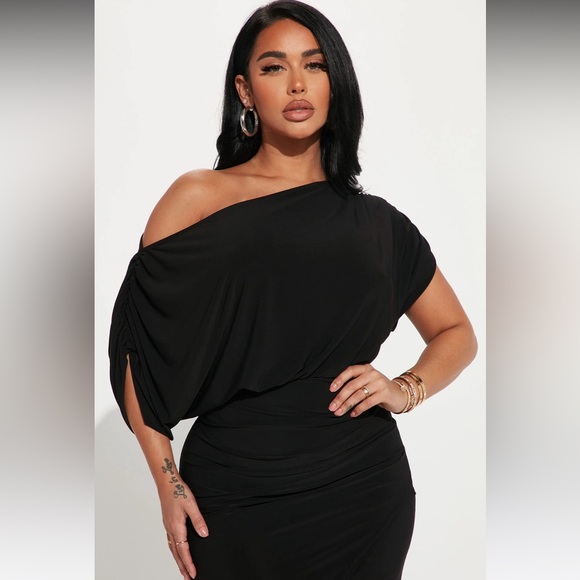 NWT ALEX OFF THE SHOULDER MAXI DRESS - Picture 3 of 4